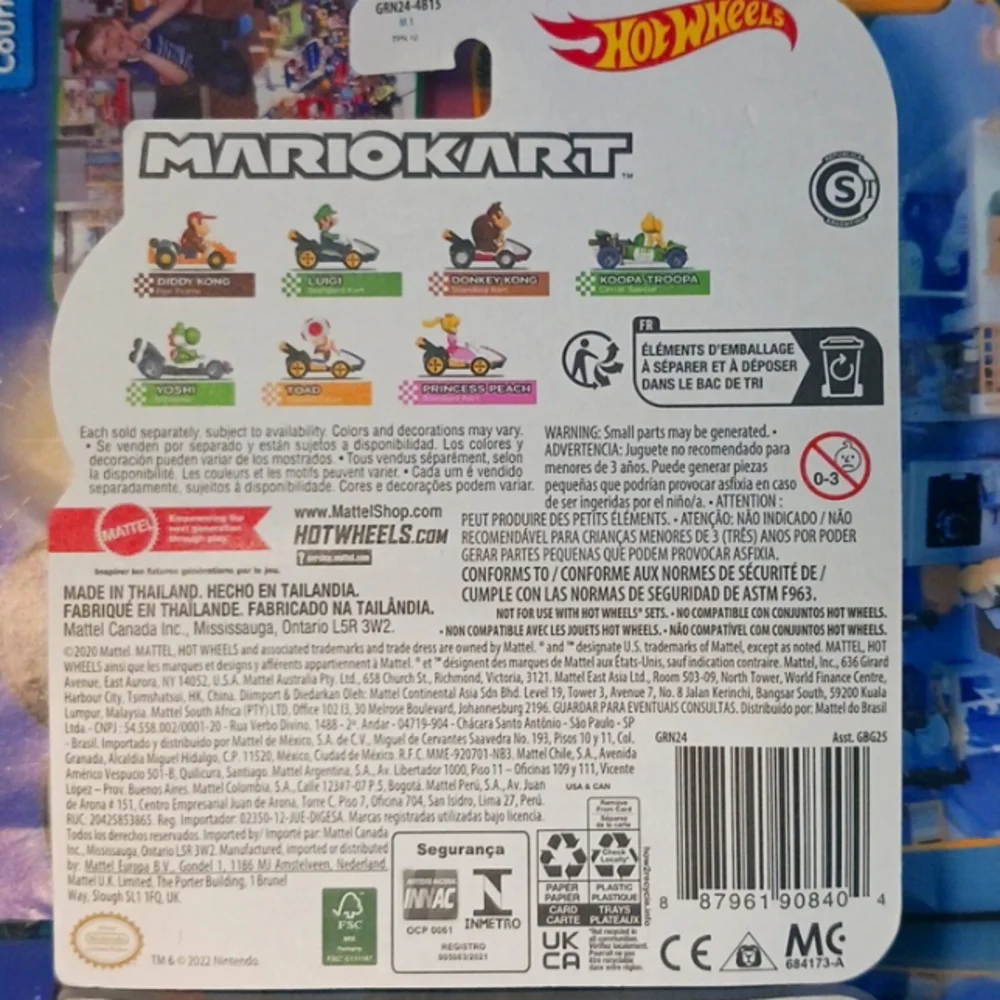 Hot WHeeLs × Mariokart Donkey Kong Standard Kart, 1:64, Brown.
